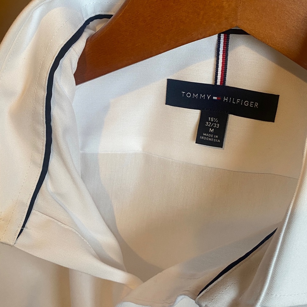 Tommy Hilfiger Men's White Dress Shirt 15.5x32/33 M - Picture 5 of 10